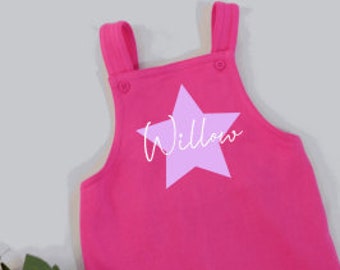 personalised baby dungarees