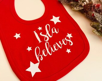 personalised christmas bibs