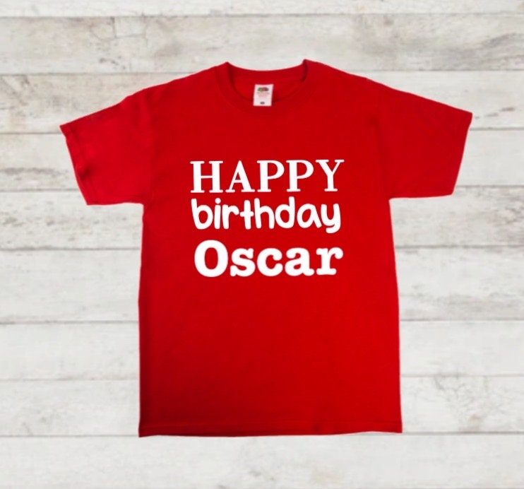 Personalised Happy Birthday Tshirt Birthday Top Etsy