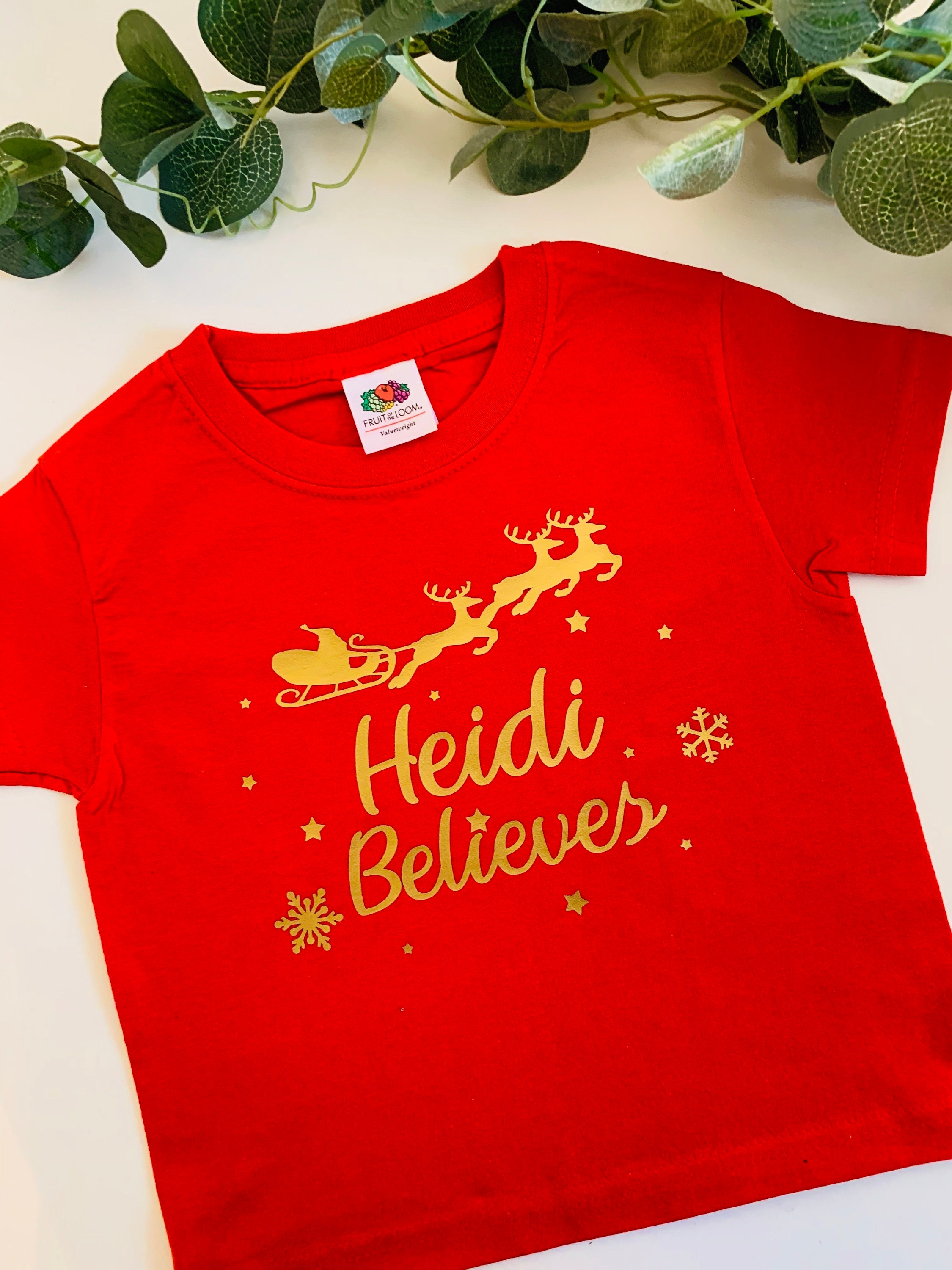 Personalised Christmas Children's Tshirt Xmas Tshirt Etsy
