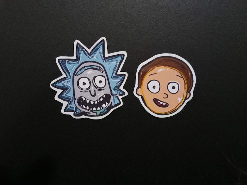 2ct Rick and Morty Sticker Duo