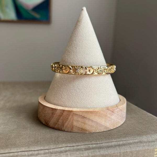Star & Moon Celestial Cuff Bracelet