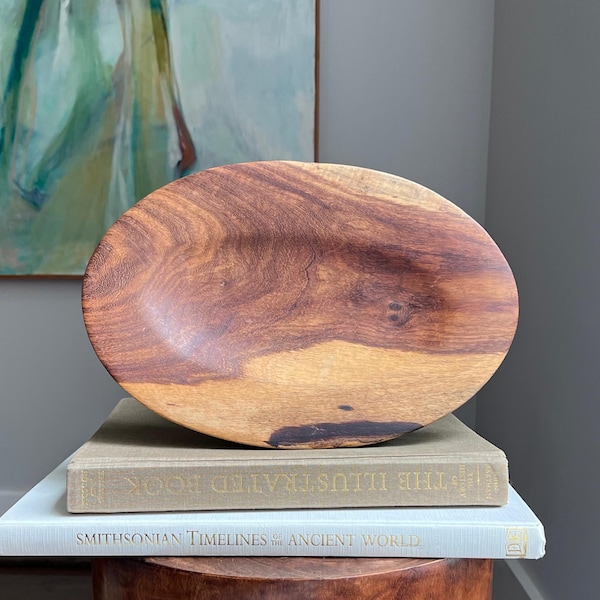 Olive Wood Footed Accent Tray ( 13"x 8.5" )