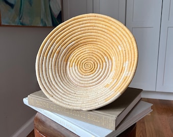 Handcrafted Woven Accent Basket ( D12" )