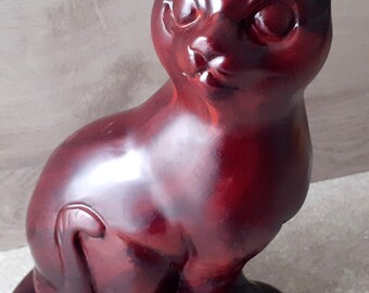Statue De Chat Bois Etsy