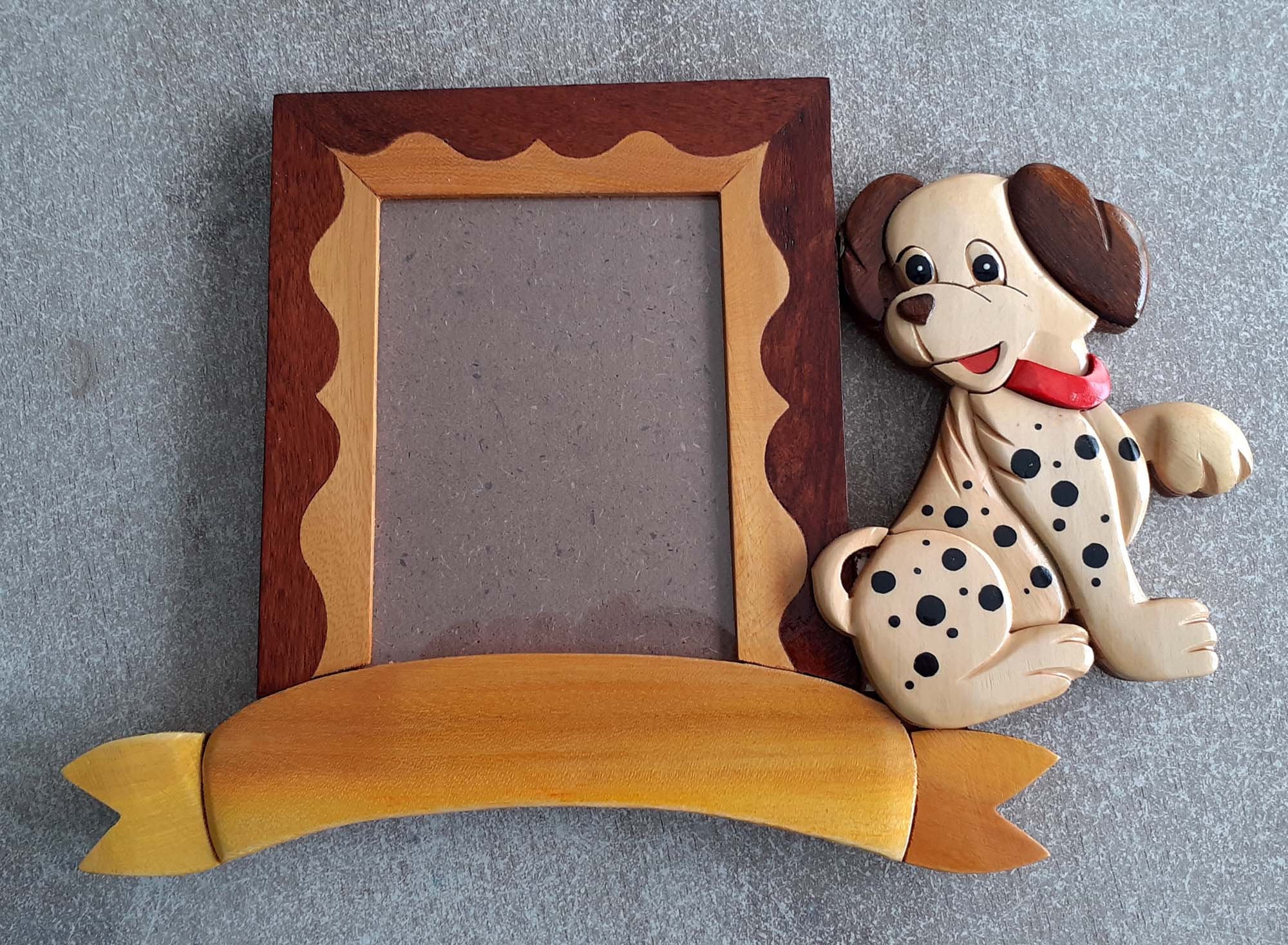 Porte Photo Du Dalmatien en Bois