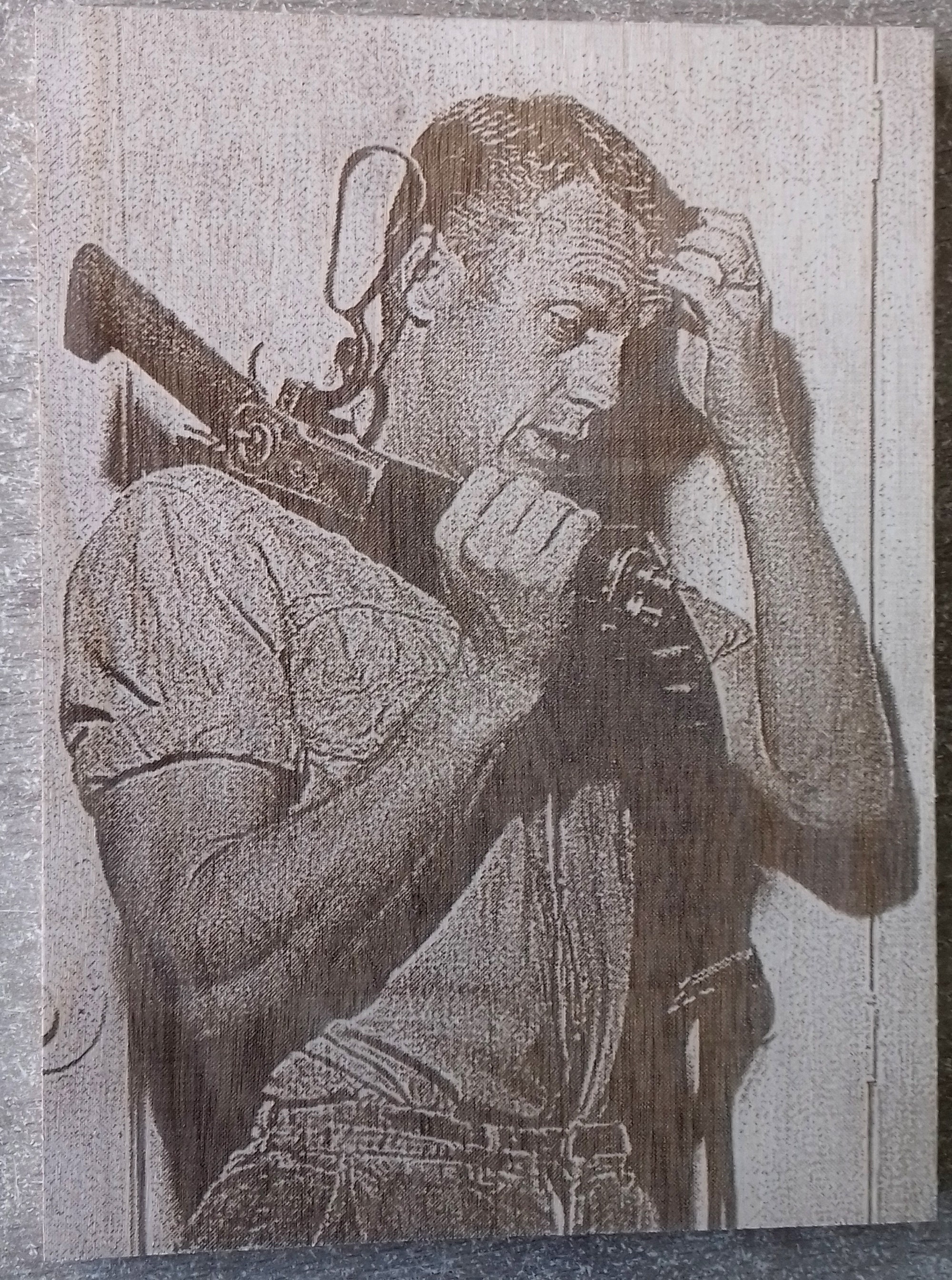 Photo Steve Macqueen Gravée Au Laser sur Bois
