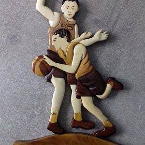 wooden basketball players door plaque, customizable with your first name