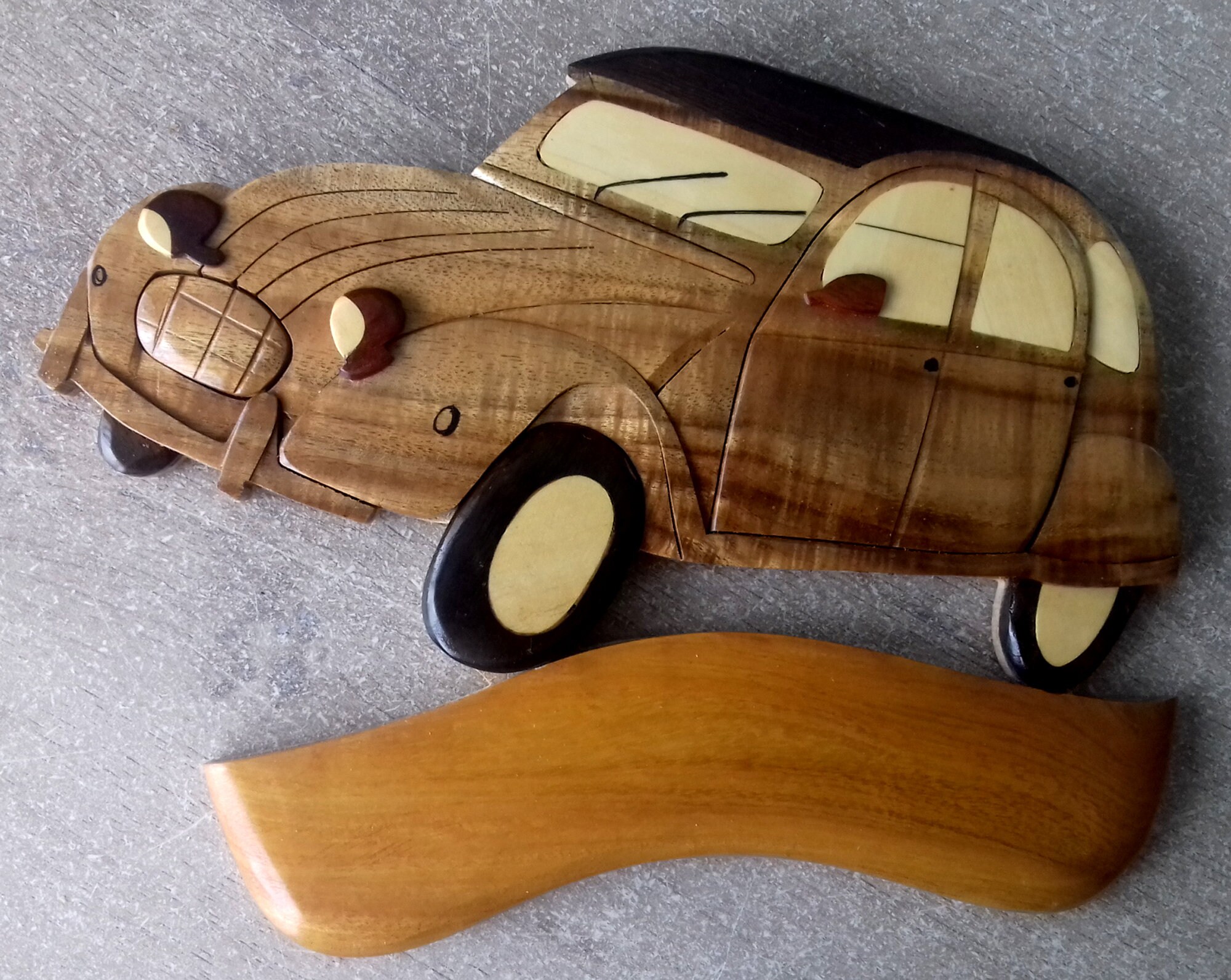 Plaque de Porte La 2 Cv en Bois Personnalisable avec Votre Prénom Offert Pour Un Cadeau A Papa ou Ma