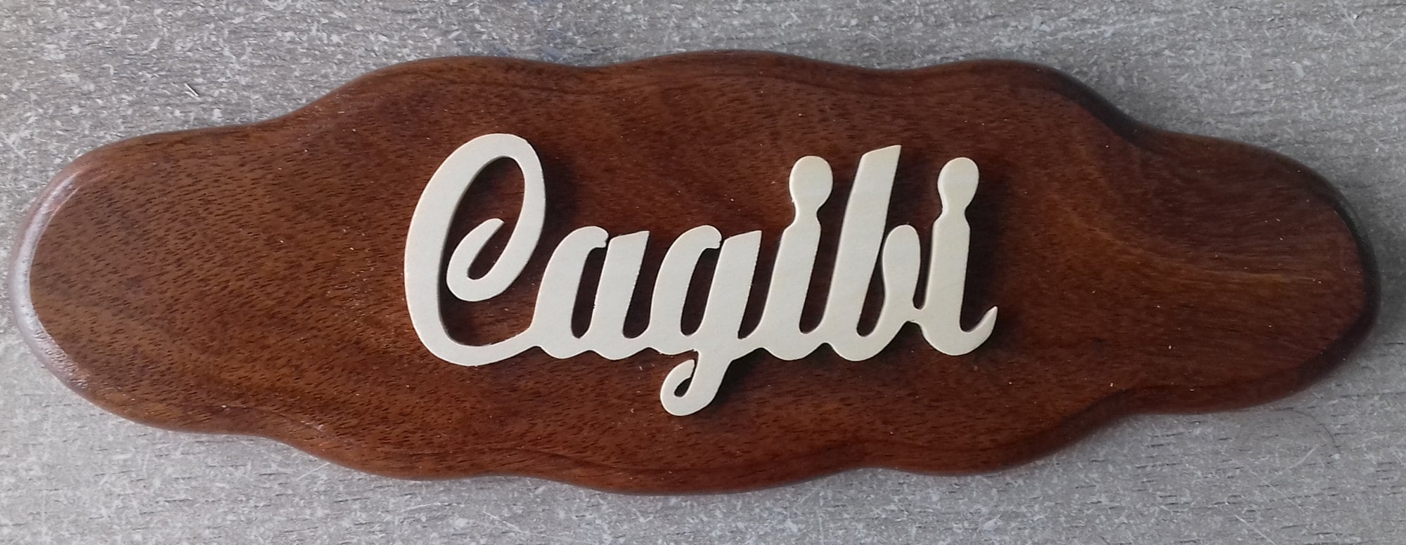 Petite Plaque de Porte en Bois Forme Nuage Pour Le Cagibi