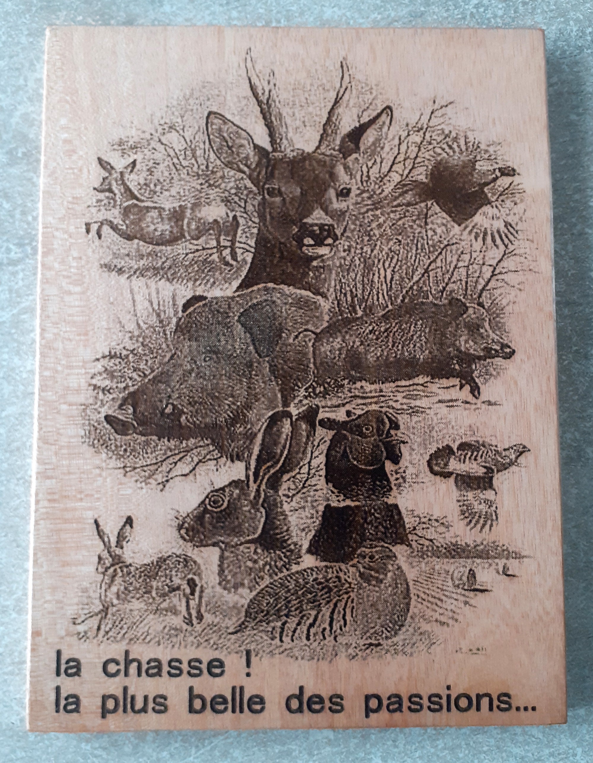 Plaque de La Chasse Gravée sur Bois Au Laser Ideal Cadeau Pour Amateur Chasse