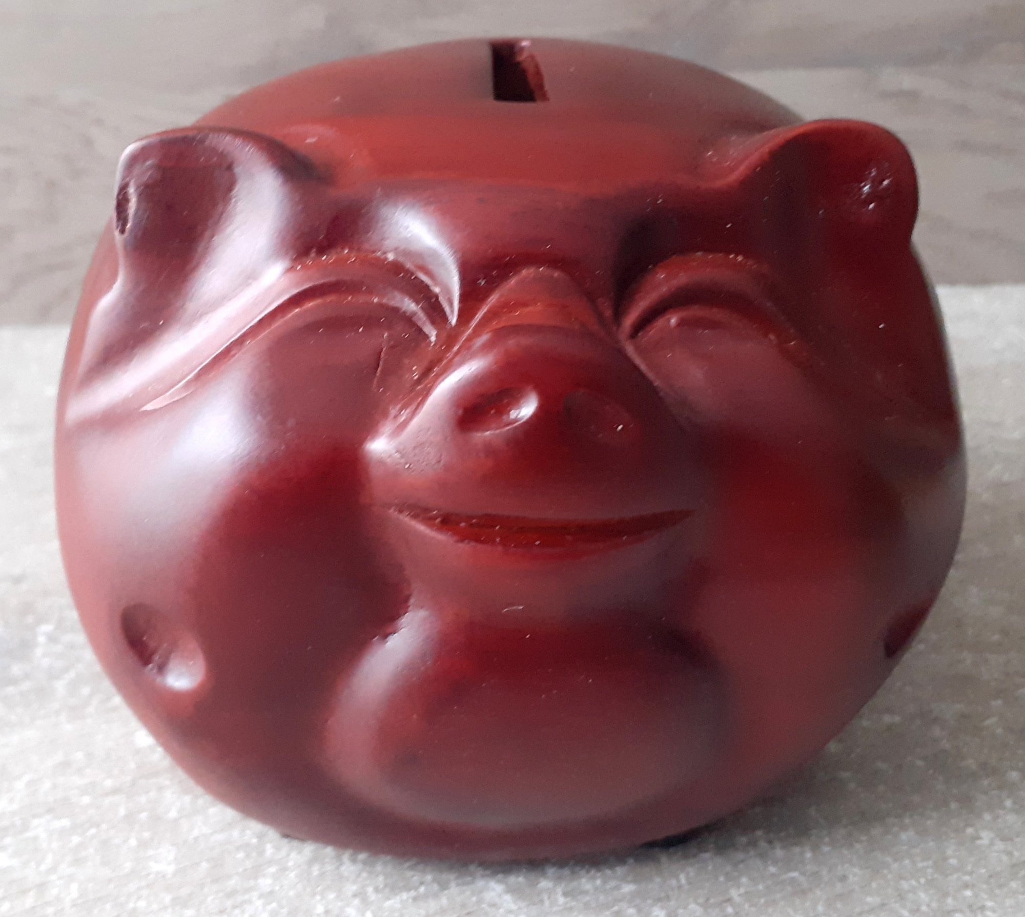 Tirelire Cochon en Bois Massif Vernis Pour Cadeau Enfant ou Adulte et La Decoration