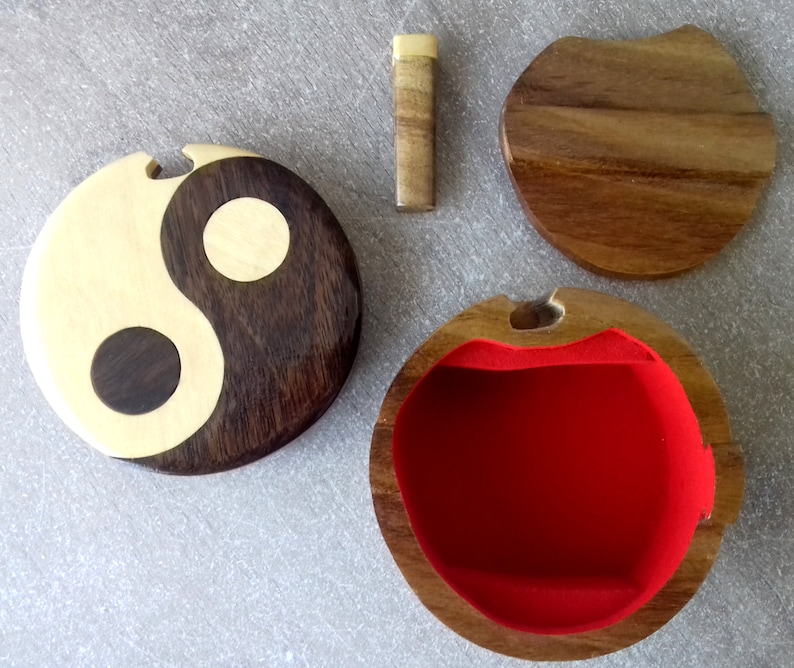 Secret Ying and Yang Box in Varnished Wood With an Original Opening - Etsy