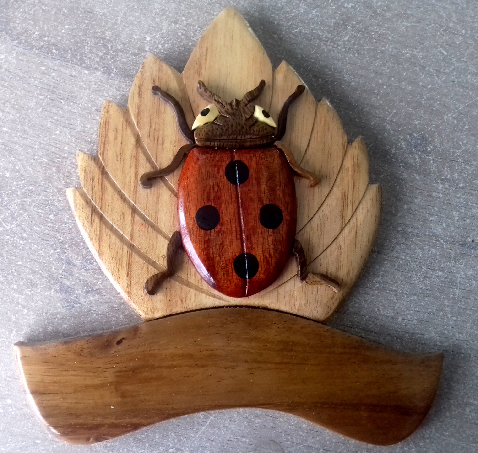 Plaque de Porte en Bois La Coccinelle Personnalisable avec Votre Prénom
