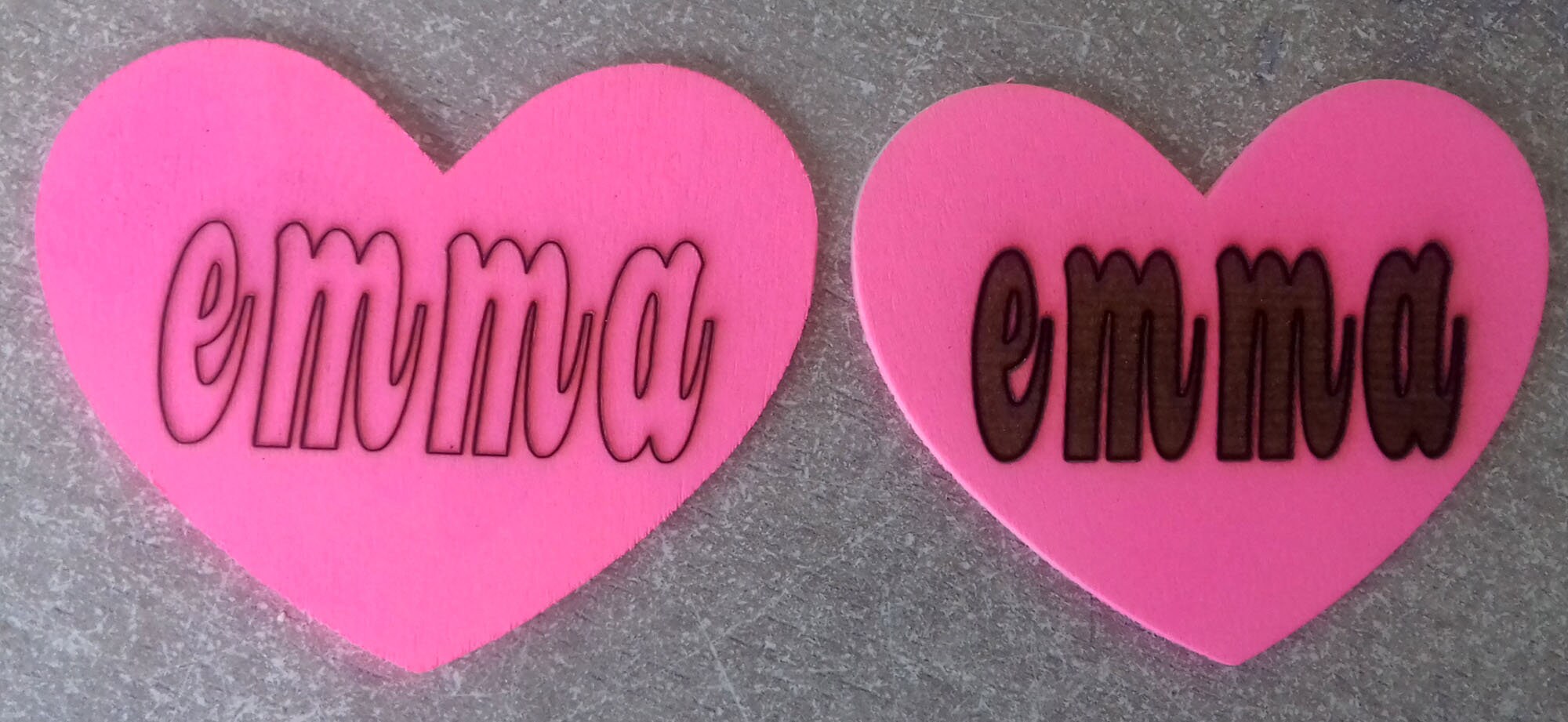 Decoration de Porte en Forme Coeur Gravée Au Laser Personnalisable Votre Prenom Offert