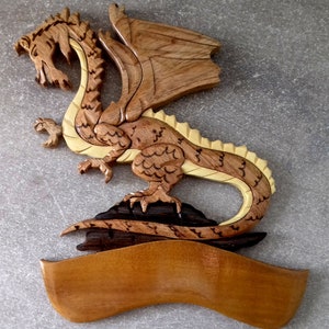 dragon wooden door plaque customizable with your first name offered