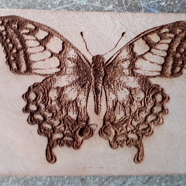 magnet du papillon en bois gravé au laser sur bois