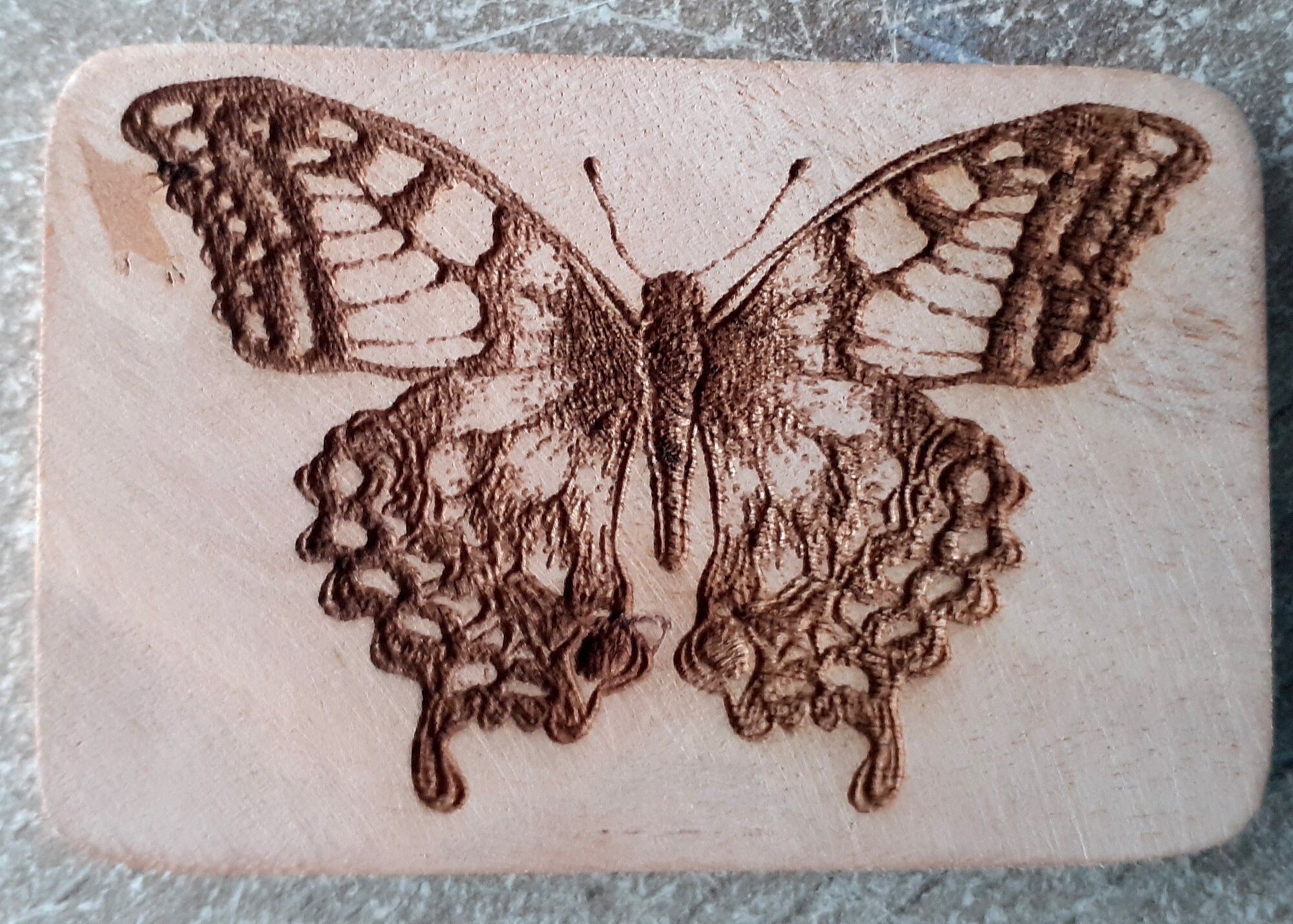 Magnet Du Papillon en Bois Gravé Au Laser sur Bois