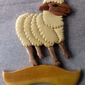 wooden sheep door plaque customizable with your name offered