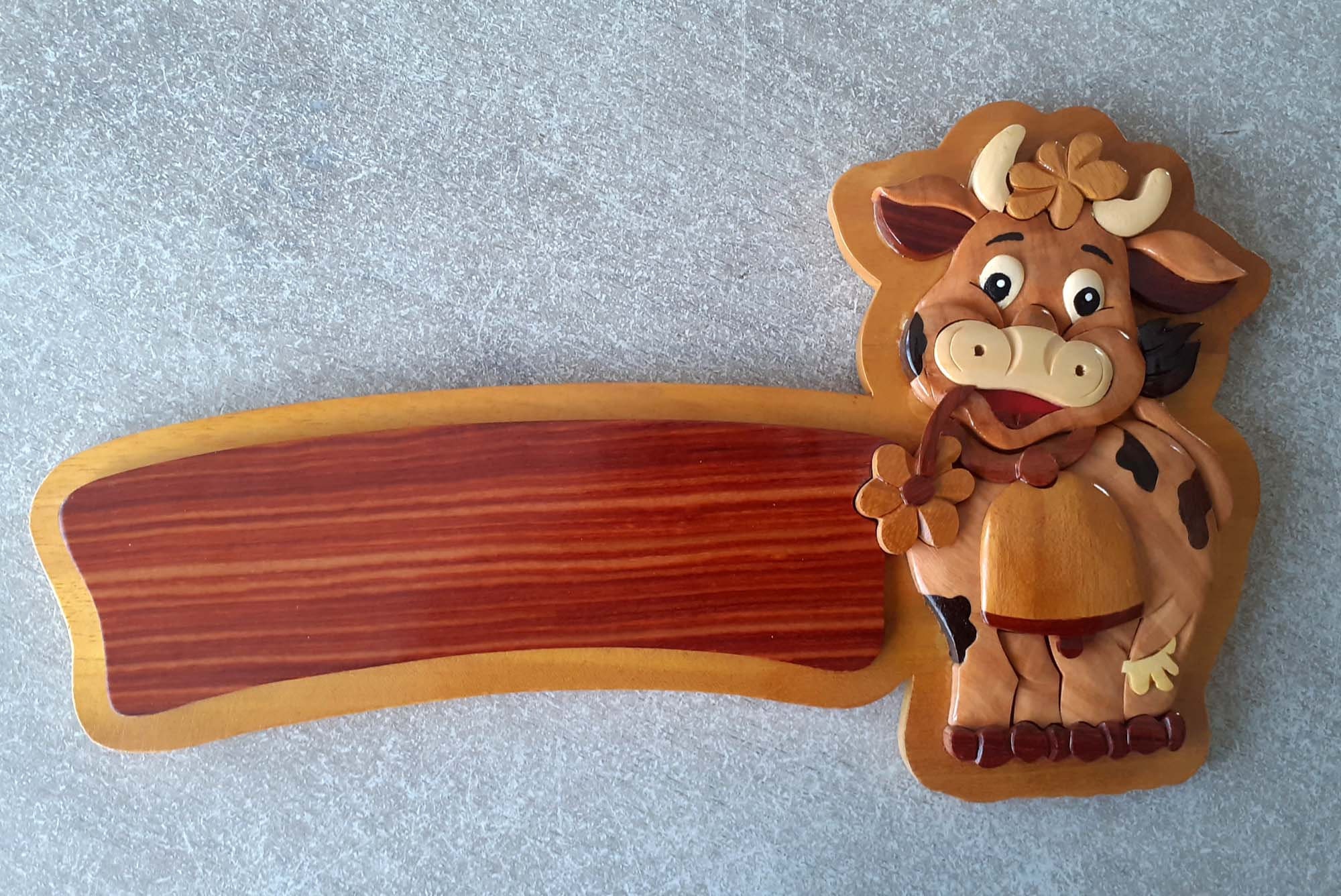 Plaque de Porte La Vache Personnalisable avec Votre Prénom Offertr