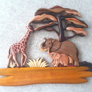 very beautiful door plaque with an African motif with your free inscription
