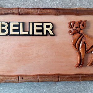 Segno zodiacale Ariete in legno verniciato personalizzabile