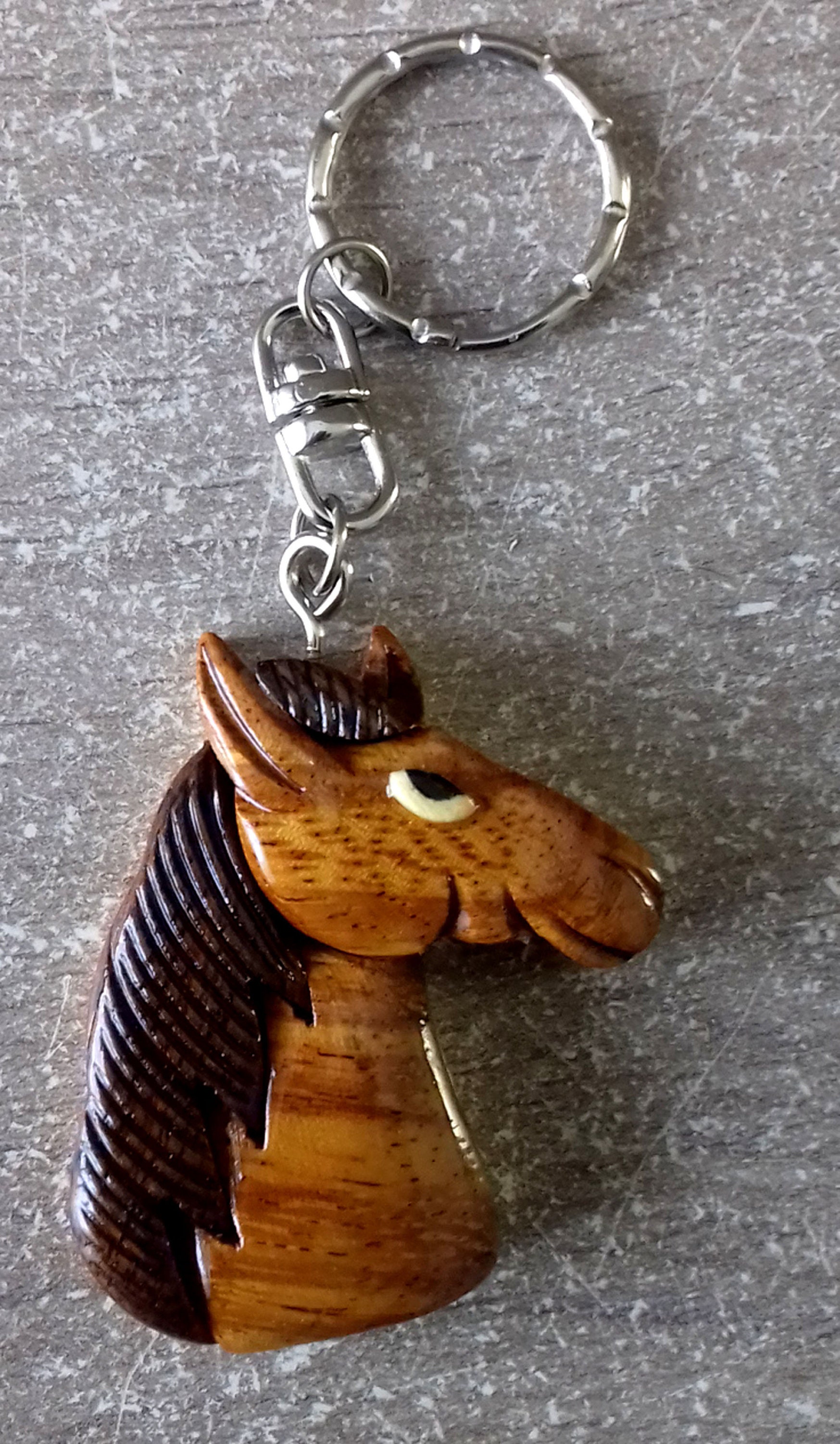 Porte Clef Cheval en Bois