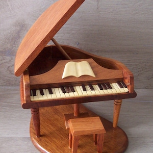 wooden model of the piano