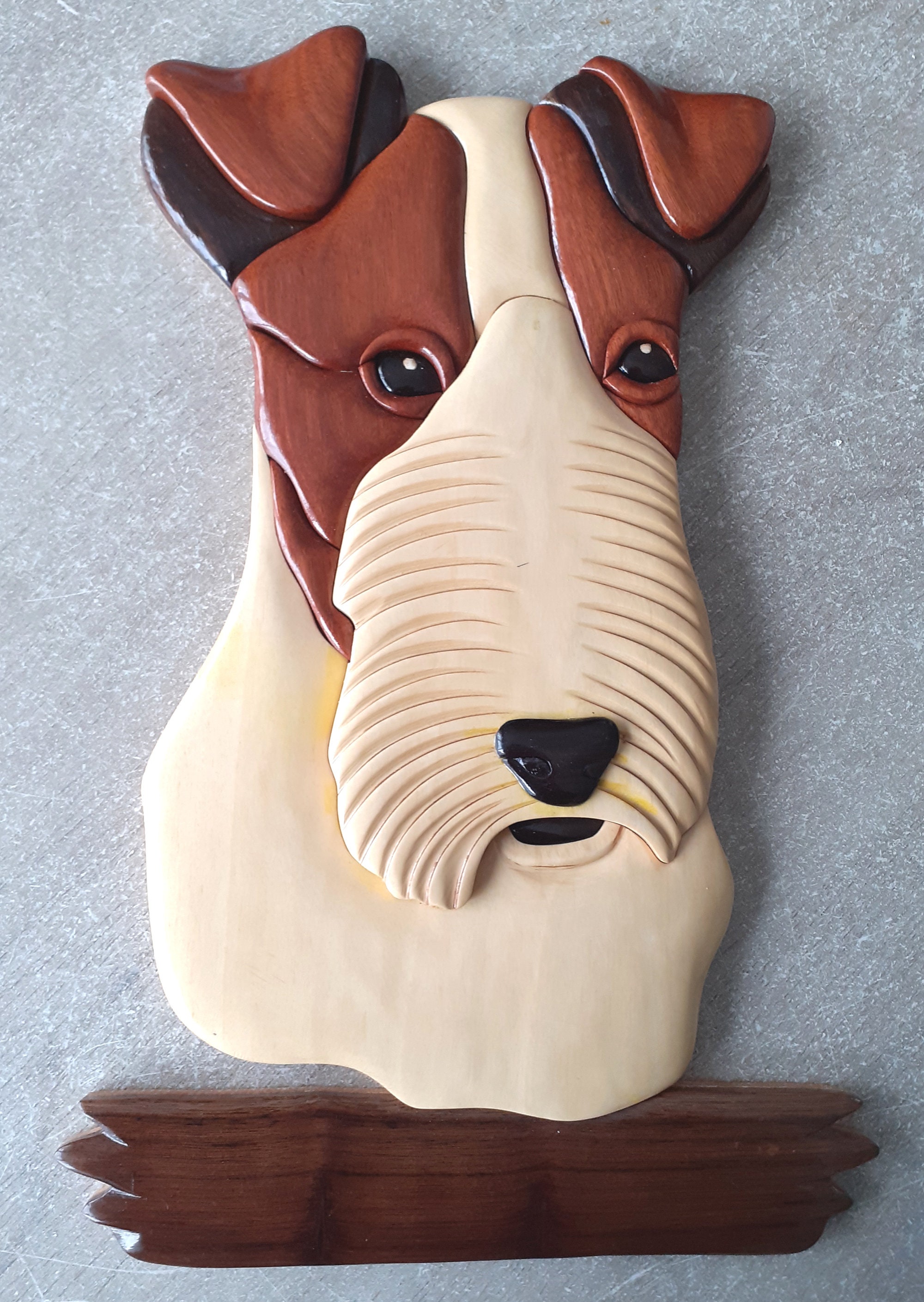 Plaque de Porte et Déco Du Fox Terrier en Bois