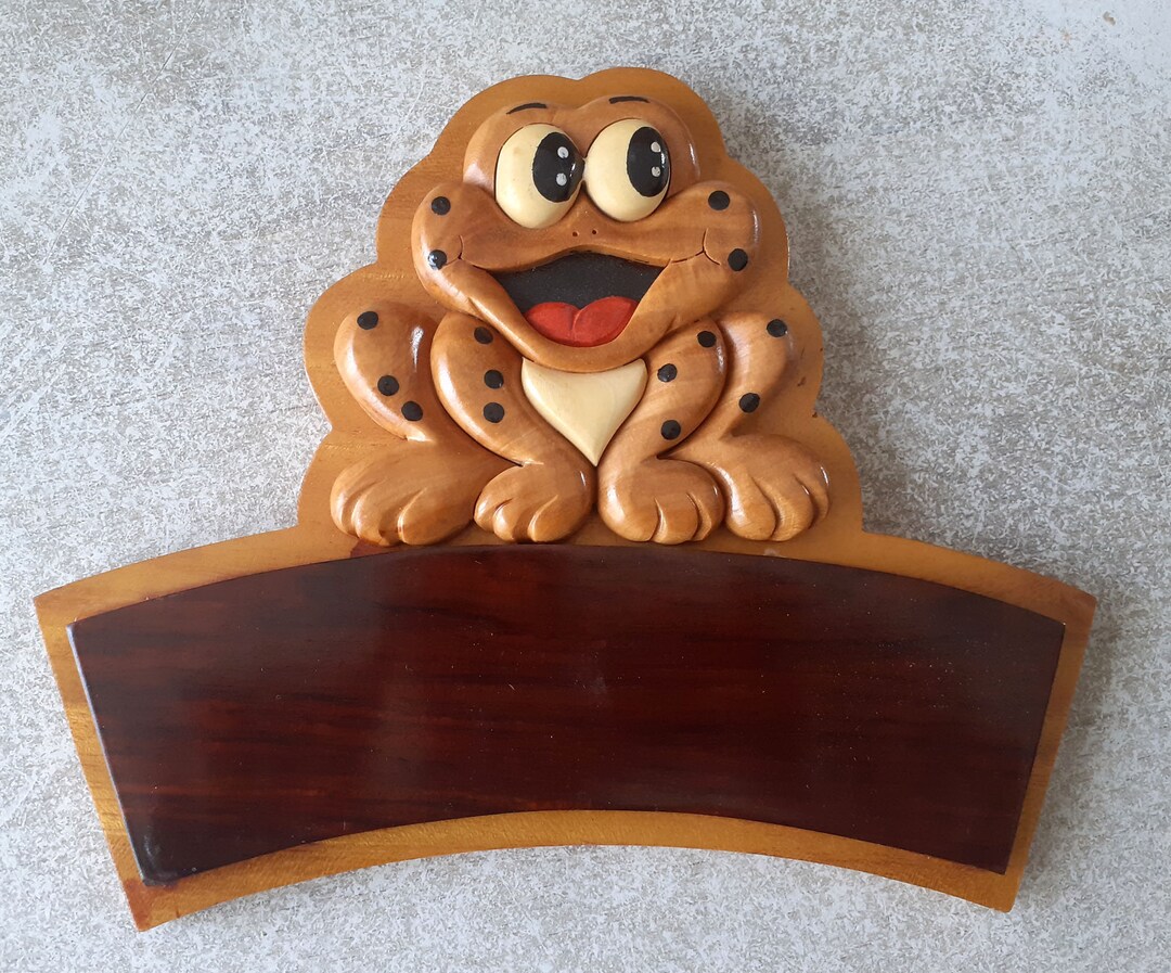 Frog Door Sign With Free Inscription of Your First Name - Etsy