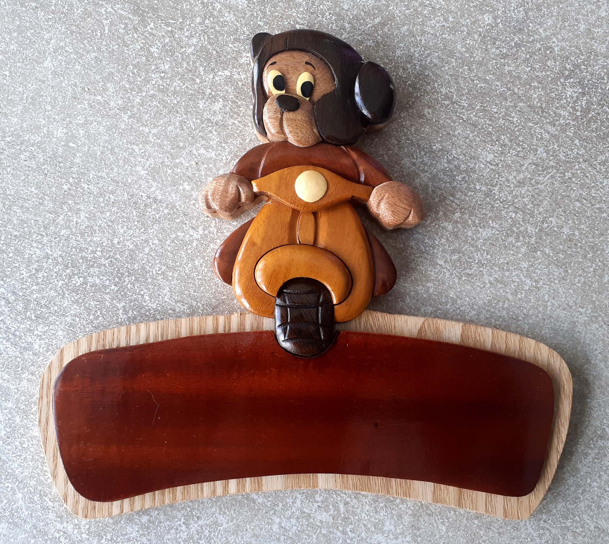 Plaque Du Petit Singe sur Sa Moto Personnalisable