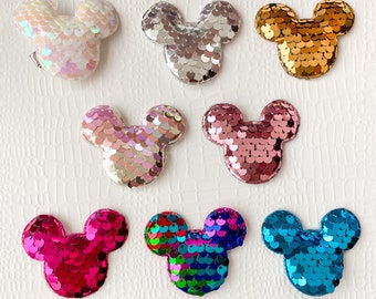 Mickey Mouse Hair Clips Sequin Mickey Clips Toddler Disney Hair Clips