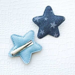 Denim Star 4th of July Hair Clips