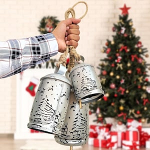 Rustic Copper Style Christmas Bells: Handmade Metal Harmony Set of 3
