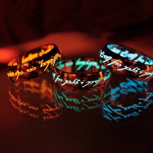 Elvish Ring Glow in the Dark / Gold/Silver Friends Ring - Message For Solid Gold Order