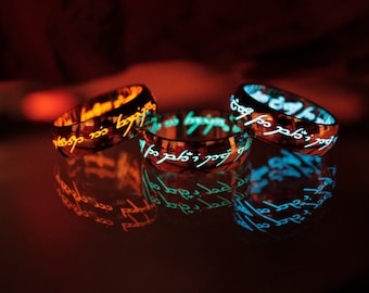 Elvish Ring Glow in the Dark / Gold/ Silver Friends Ring
