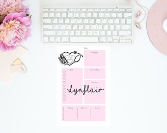 Nursing Student Daily Planner Sheet