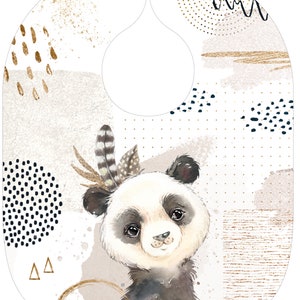 Grand bavoir élastique coton - Panda