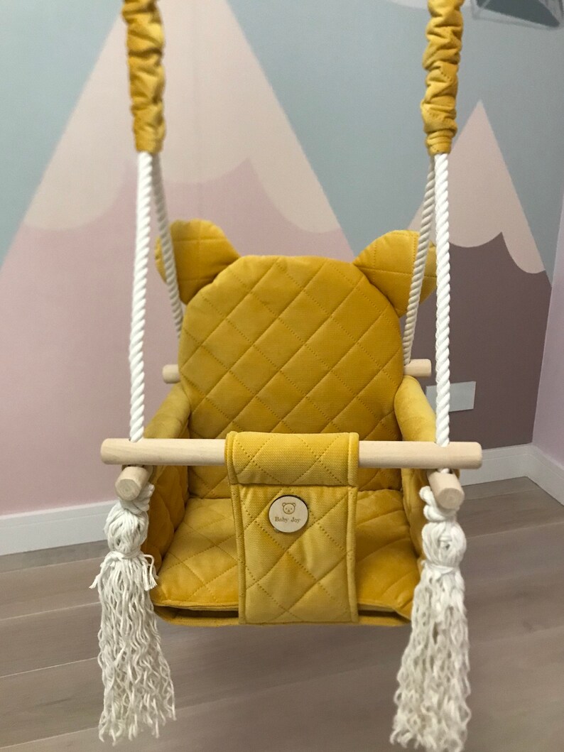 Baby Child Swing Chair Wood Swing Bouncer Toy Etsy