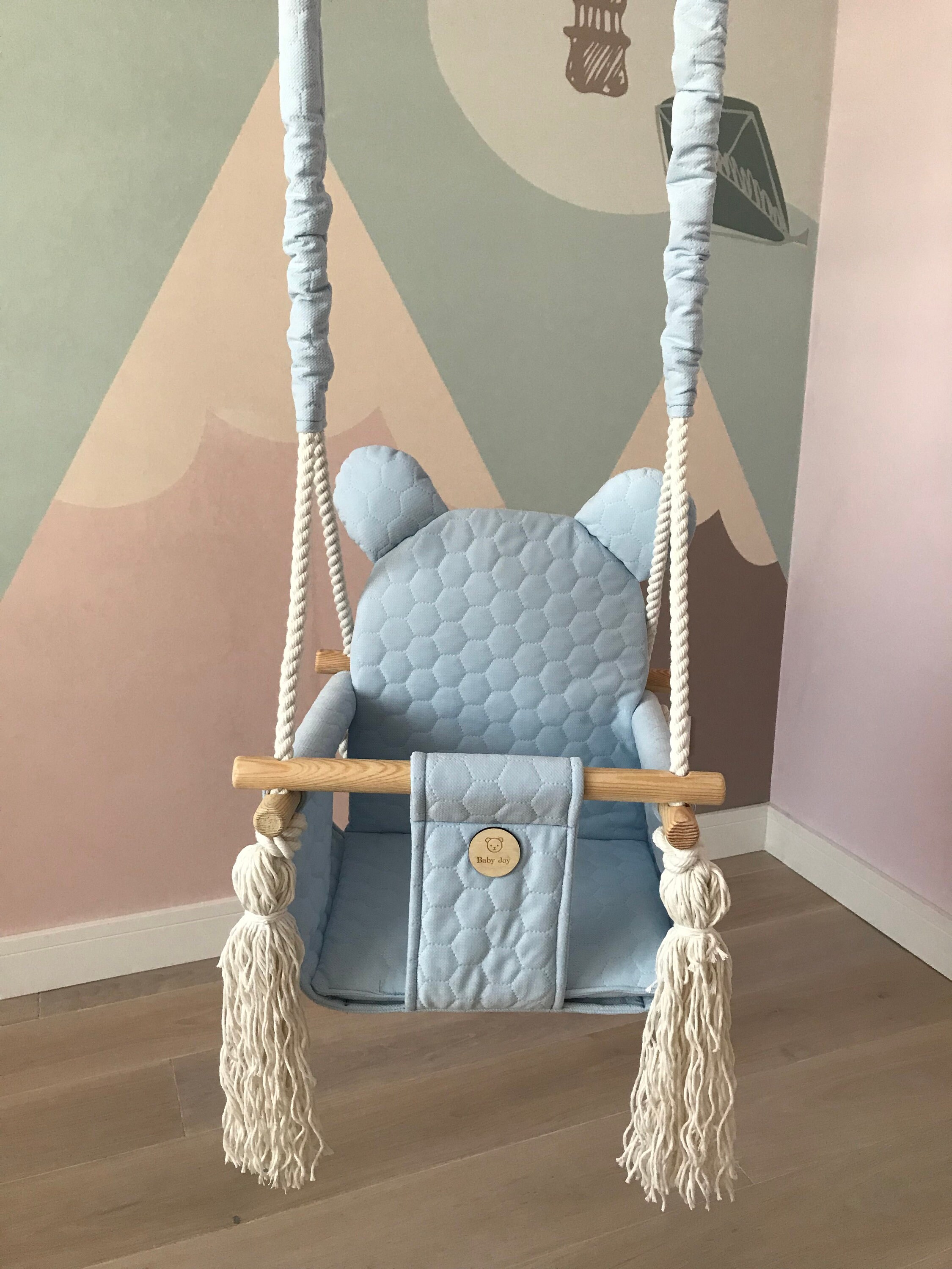 Baby Child Swing Chair Wood Swing Bouncer Toy Etsy