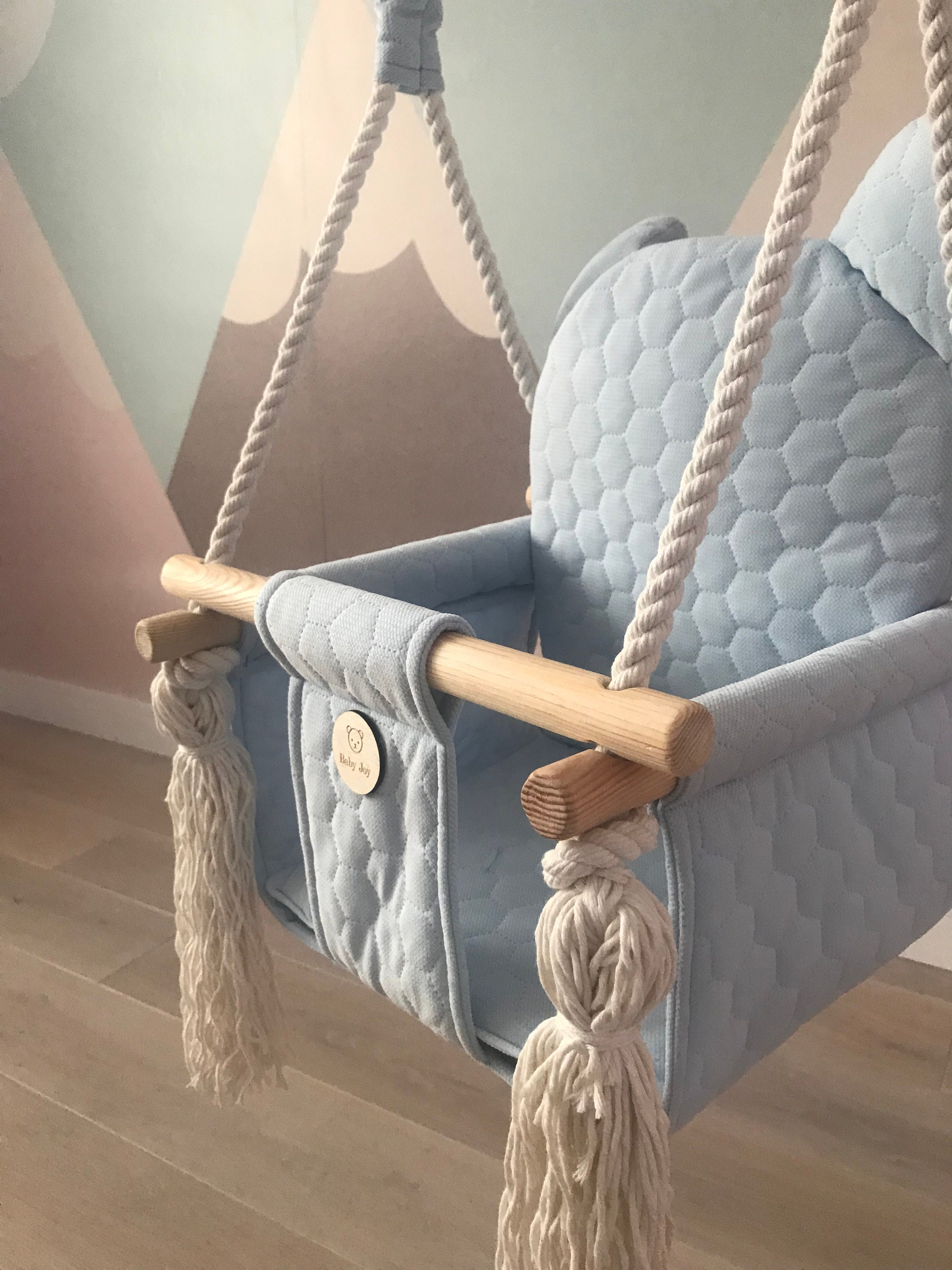 Baby Child Swing Chair Wood Swing Bouncer Toy Etsy