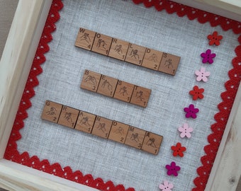 BSL Fingerspelling Worlds Best Grandma Scrabble Tile Frame