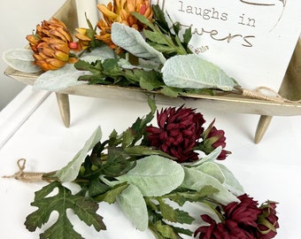 Fall Tiered Tray Greenery and Floral Bundle