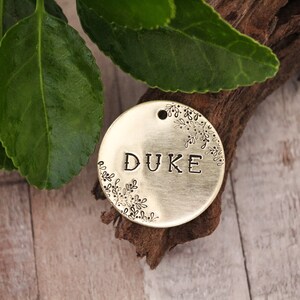 MISTLETOE MADNESS | Personalised Handstamped Pet ID Tag, Pet Name Tag, Dog Tag, Dog Name Tag, Name Tag