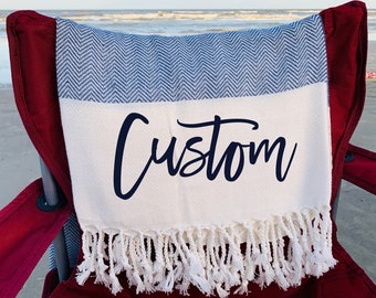 Personalized Bath//Beach Towel with FREE Custom Embroidery
