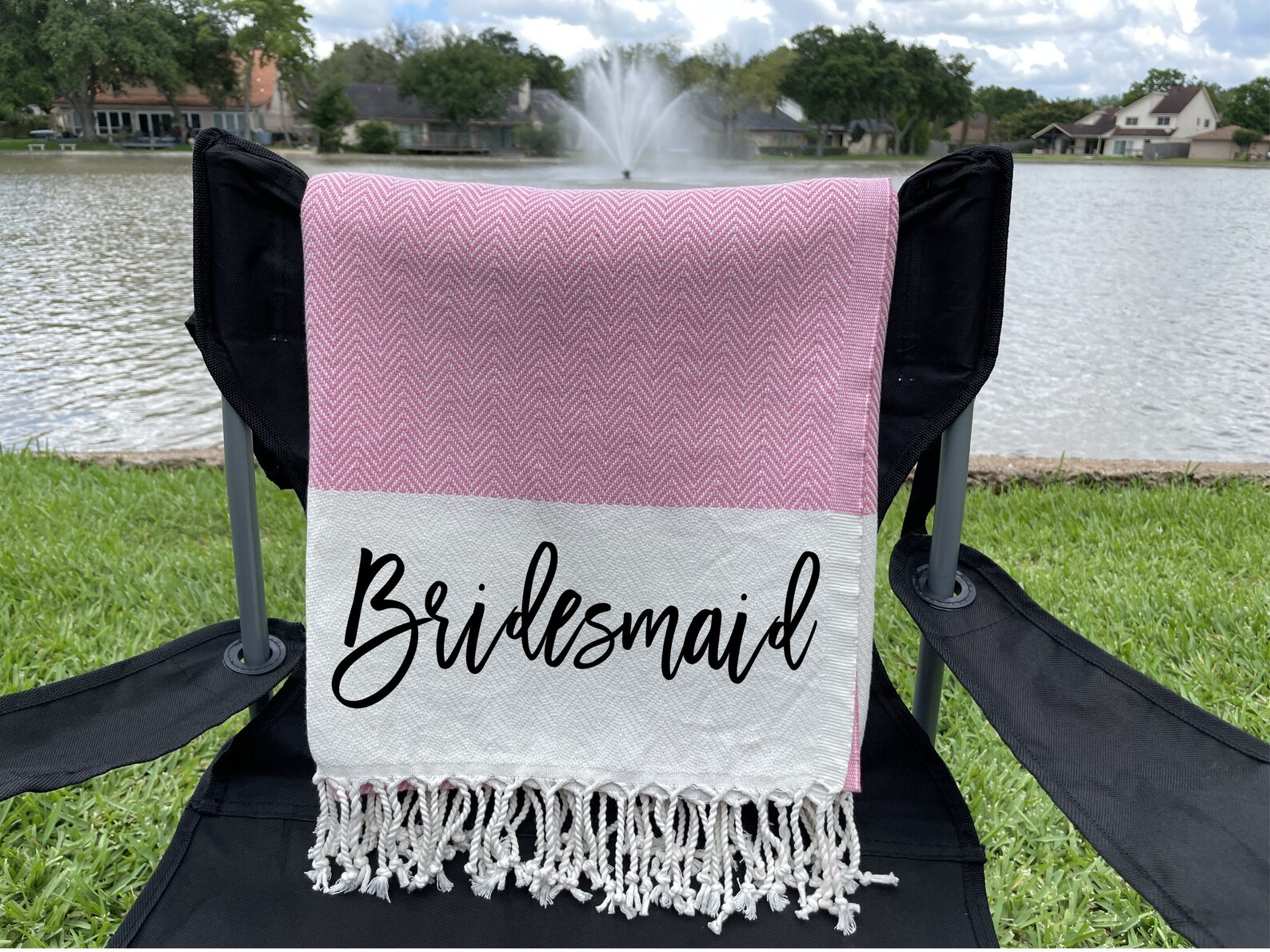 Bachelorette Beach Towel Personalized Bridesmaid Towel Bridal Etsy