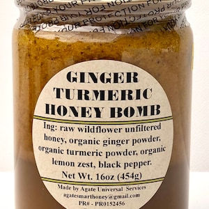 Ginger Turmeric Honey Bomb 16oz.