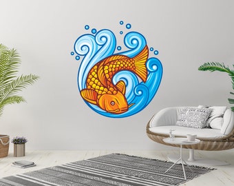 Koi Fish Water Car Wall Sticker Vinyl Decal Mural Art Decor LP7830