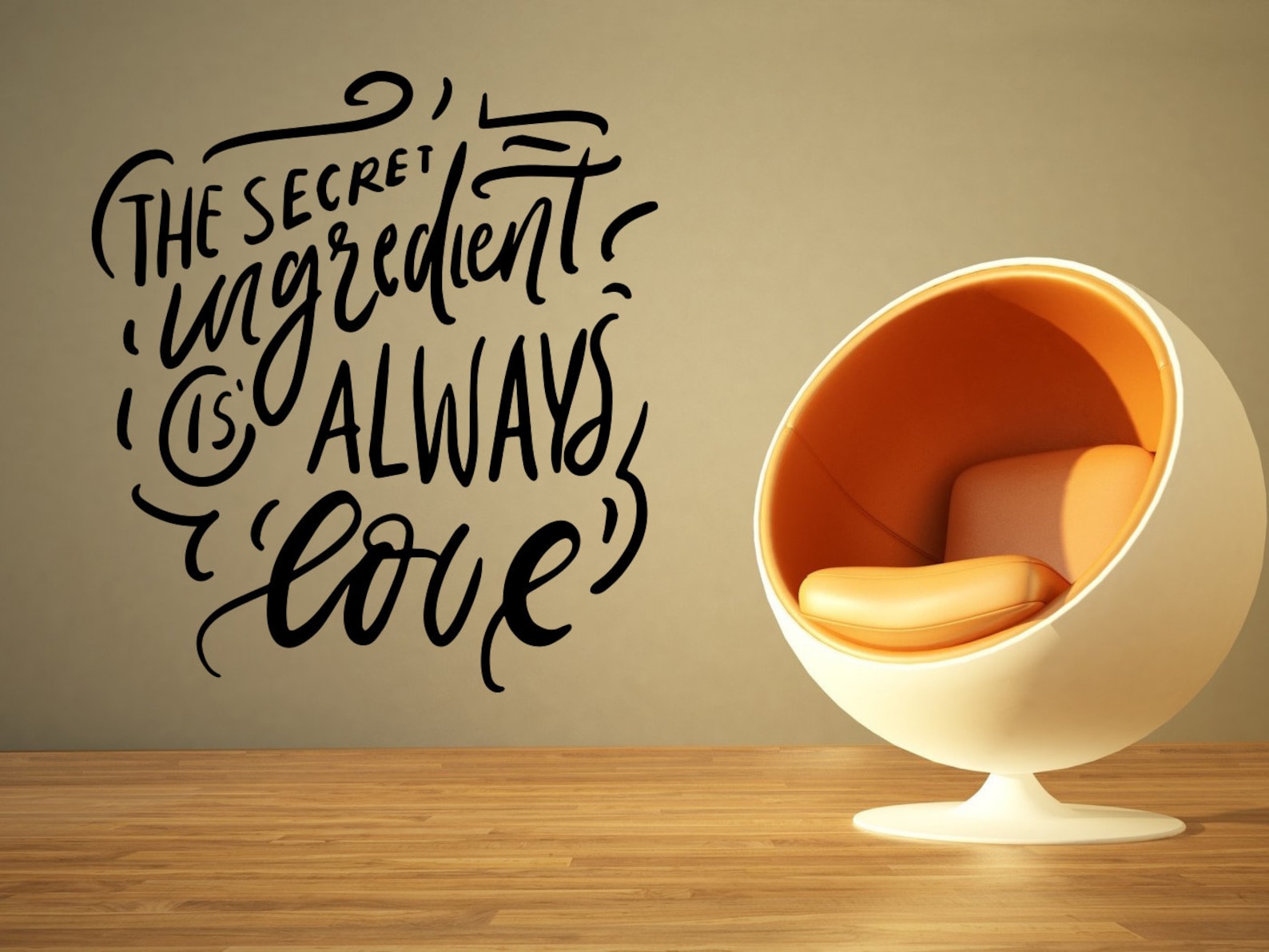 The Secret Ingredient is Always Love Kitchen Quote Wall Art Etsy