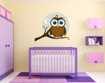 Owl Bird Cute Nursery Kids Room Car Wall Sticker Vinyl Decal Mural Art Decor LP7357